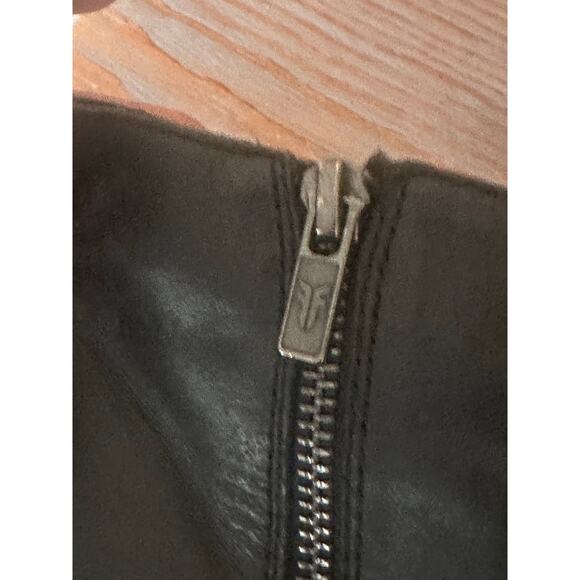 Frye Jennifer Almond Toe Block Heel Ankle Leather Booties Black Women's Size 7.5 - Picture 10 of 11